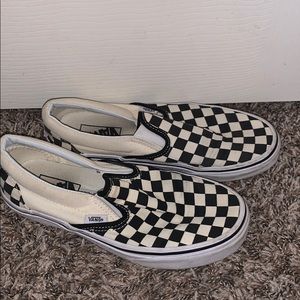 Checkered slip on Vans